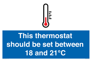 This thermostat should be set between 18 and 21°C